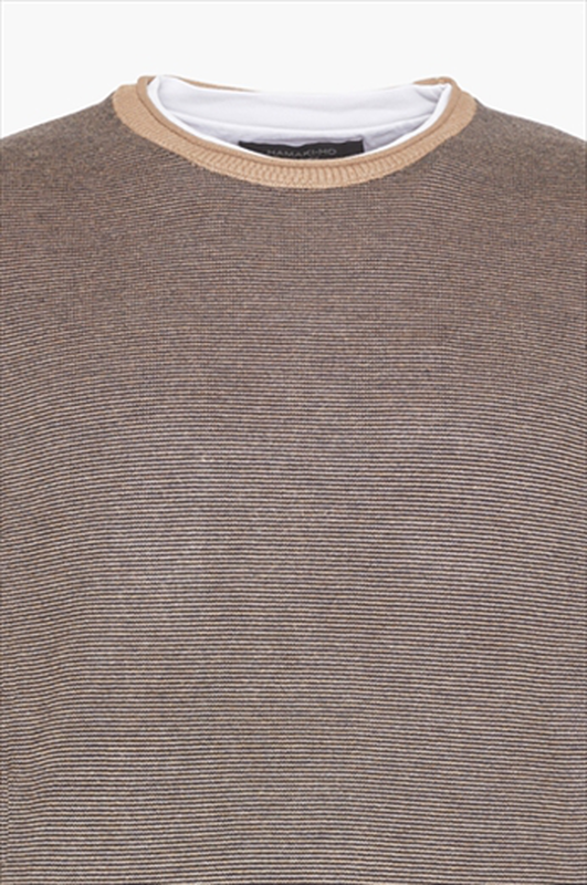 Hamaki melange double round neck knitwear image number null