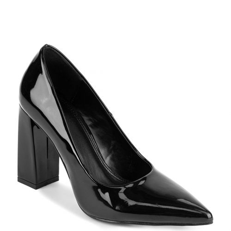 Black patent pump , black-null