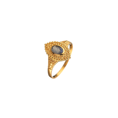 Moonstone vintage ring, Labradorite Moonstone, medium