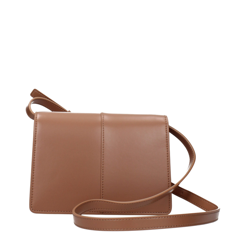 Brown polyethylene crossbody bag-null