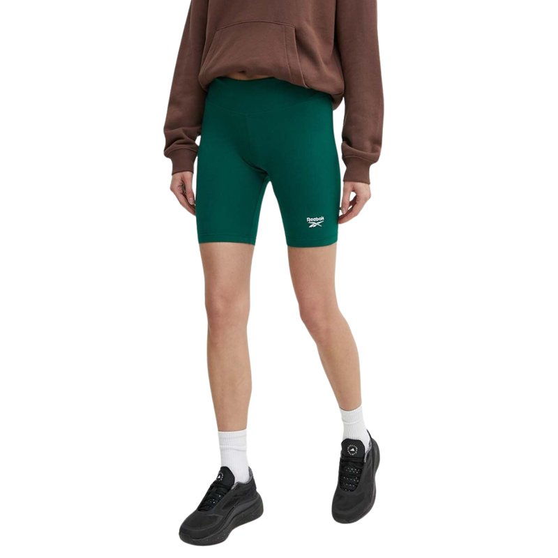 Reebok identity small logo fitted women cotton bike shorts green 100076030-null