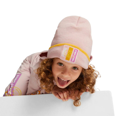 X smileyworld cuffless beanie, Rose Quartz, medium