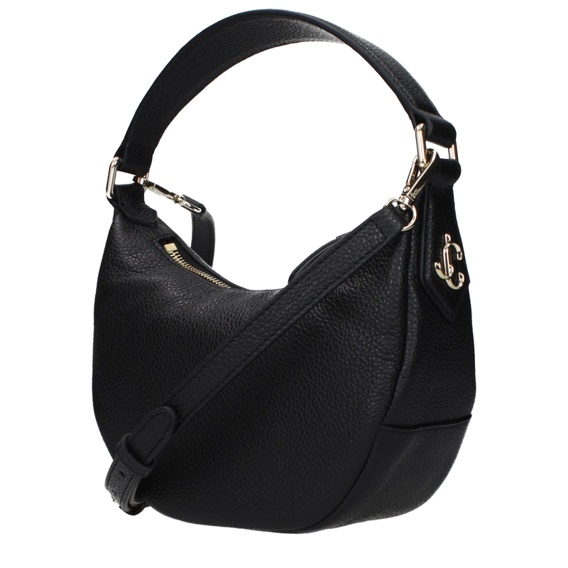 Black leather handbag-null