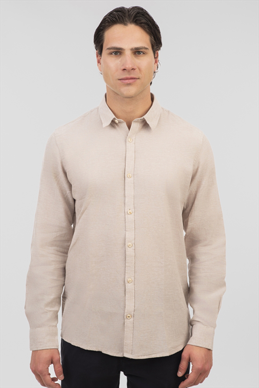 Product image: Rebase cotton lino textured shirt-null