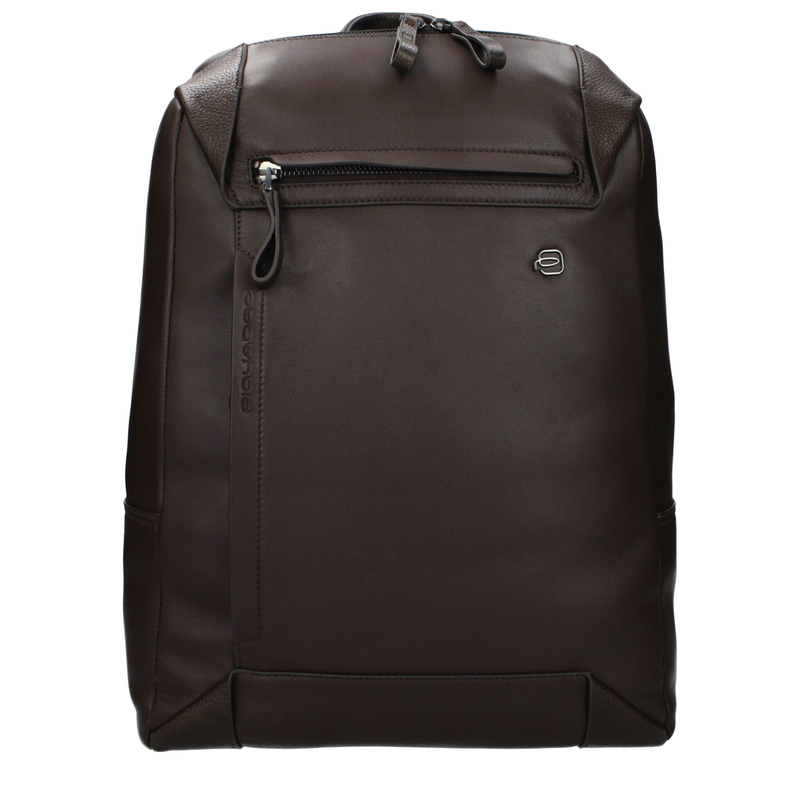 Brown leather backpack-null