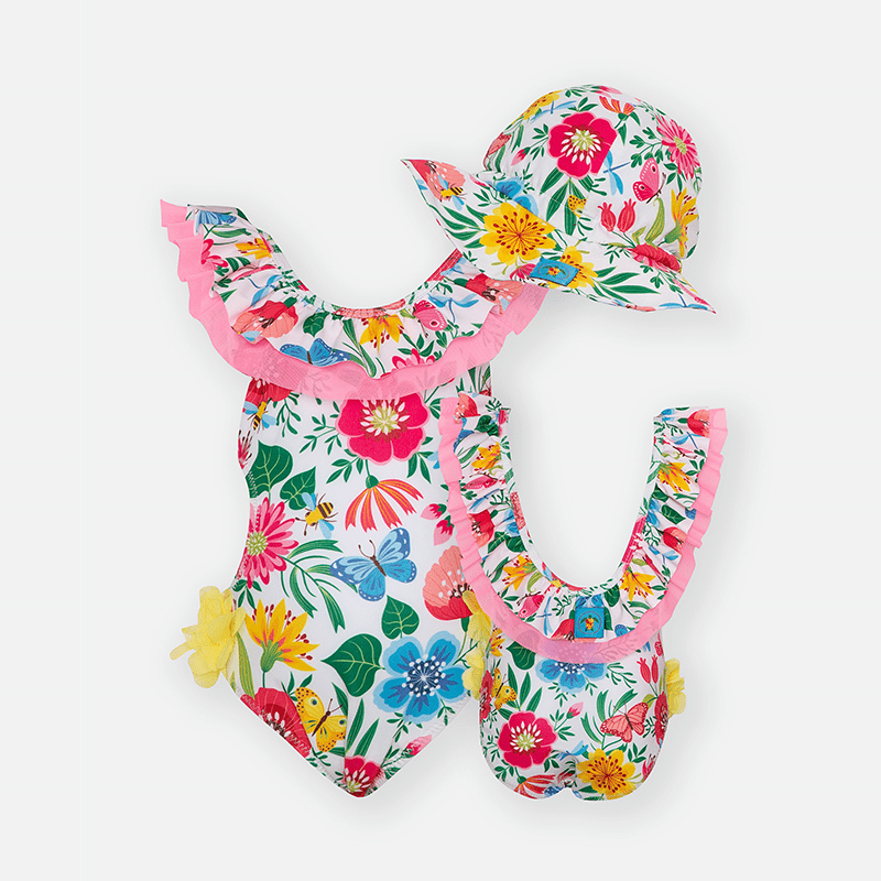 Baby girl floral swimsuit-null