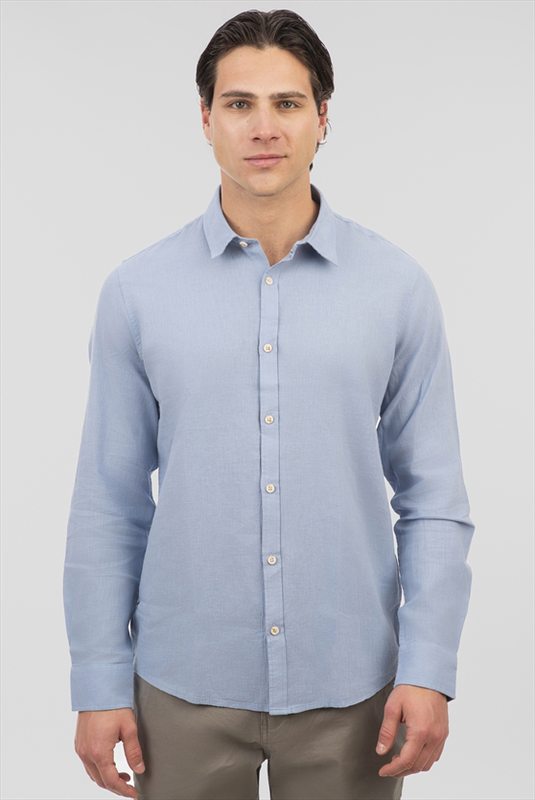Rebase cotton lino textured shirt-null