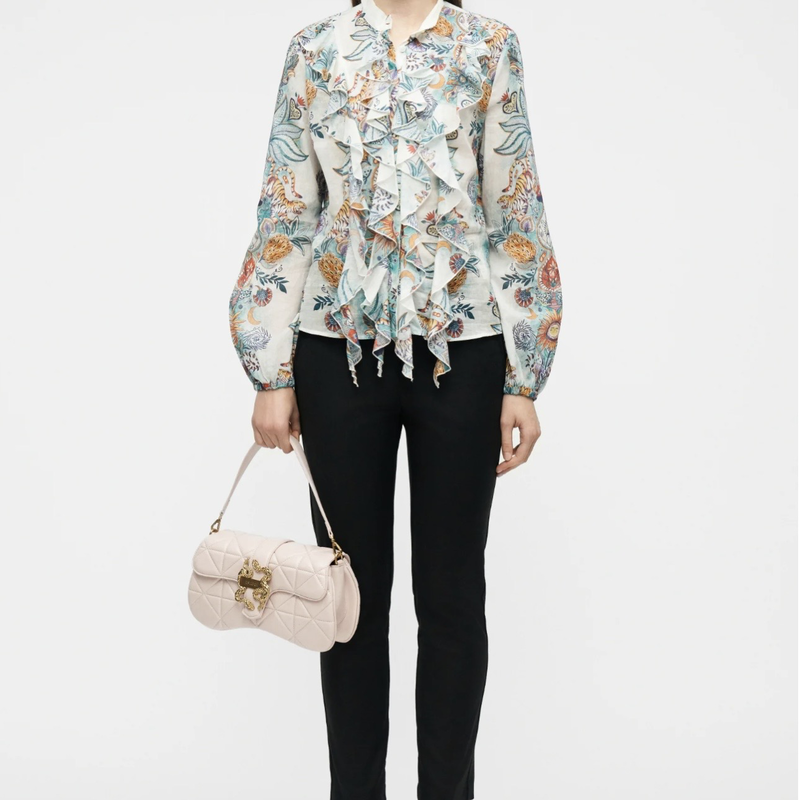 Just cavalli diamond quilt oval bag - beige-null