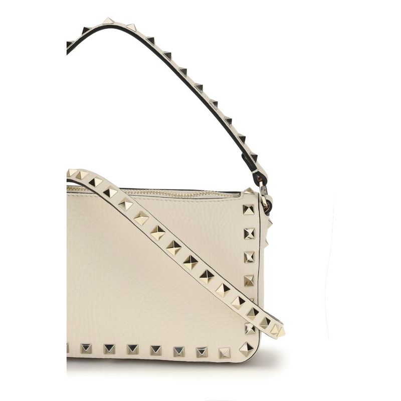 Beige calf leather bos taurus shoulder bag-null
