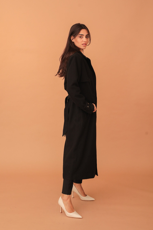 Scarlett cashmere coat - black-null