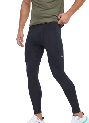 Reebok men run base layer tight (ii0799), Black/black, medium