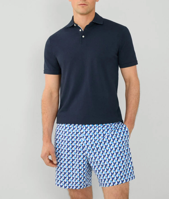 Hackett man 3d cube swim shorts hmb10045, Blue, medium