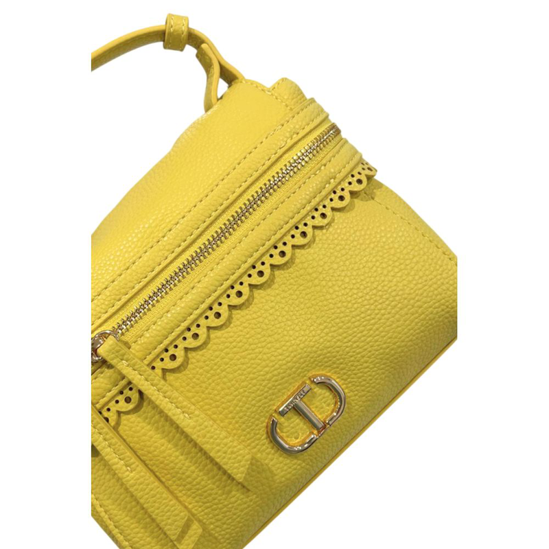 Yellow pu women handbag-null