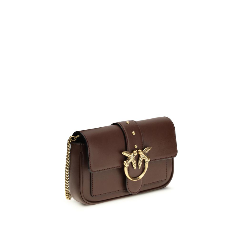 Brown calf leather bos taurus shoulder bag-null