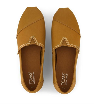 Toms alpargata leather, Tan, medium
