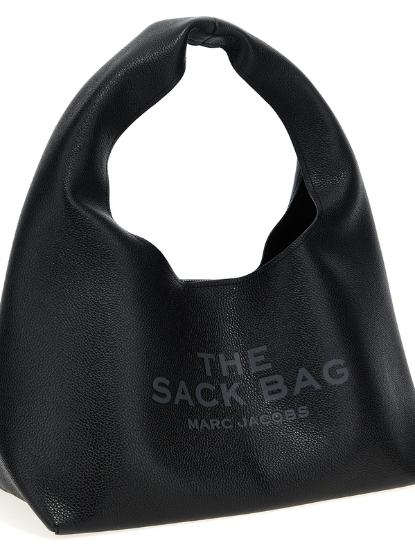 Black cowhide shoulder bag-null