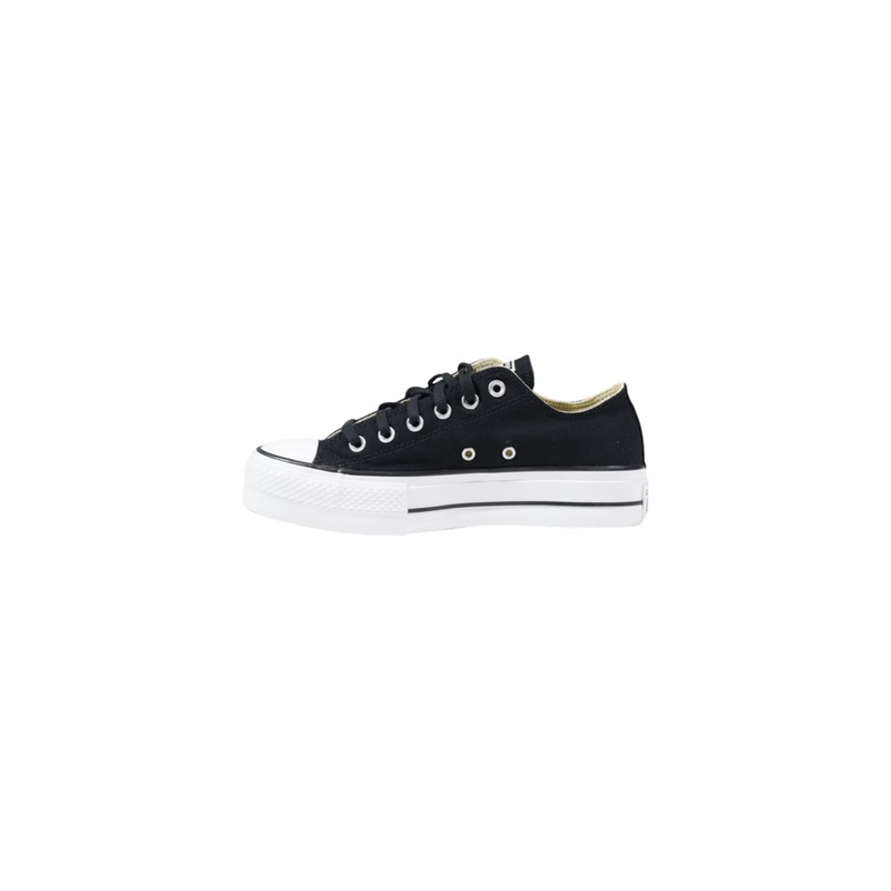 Black fabric platform sneakers-null