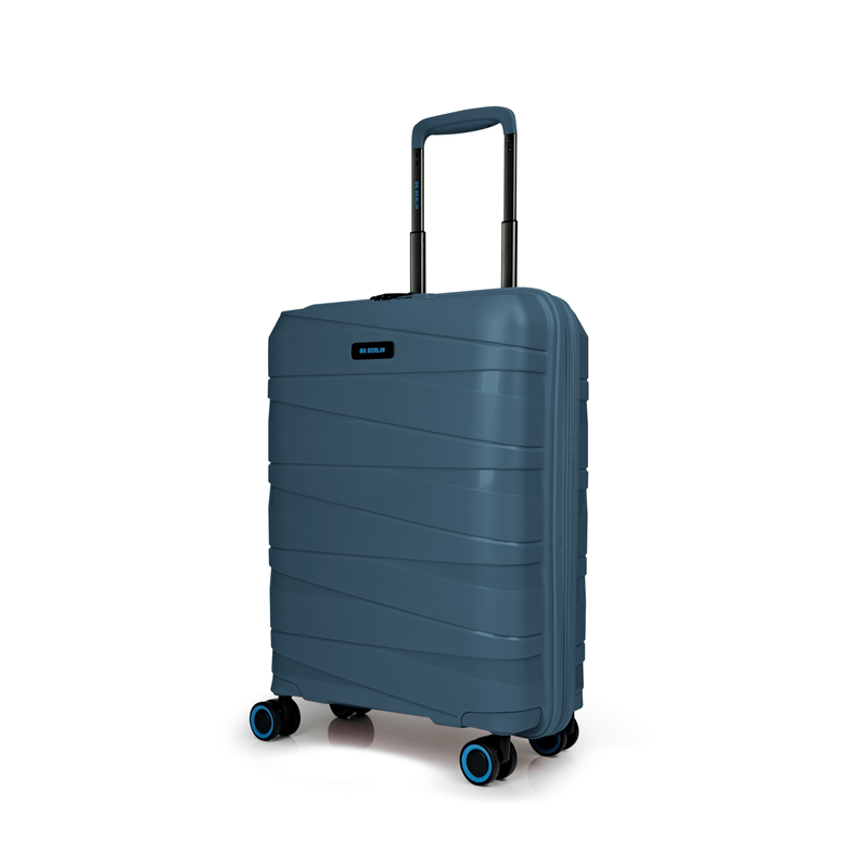 Bg berlin - ted cabin size/carry-on & BG Tumbler Gift (4 wheel) 55cm/20in luggage 10kg suitcase, Oxford Blue image number null