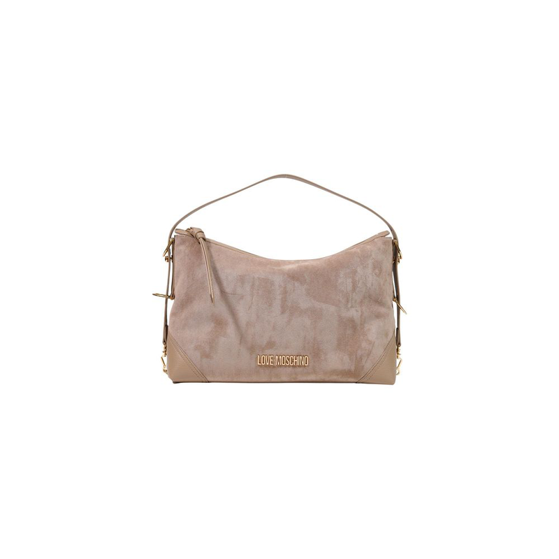 Beige polyester handbag-null