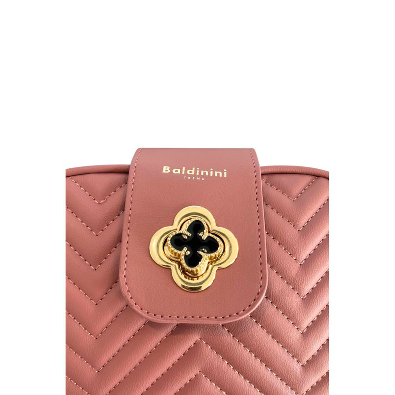 Pink pu women crossbody bag-null