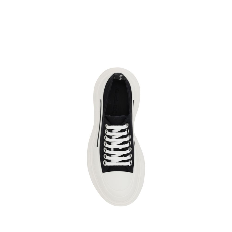 Black cotton chunky sneakers-null