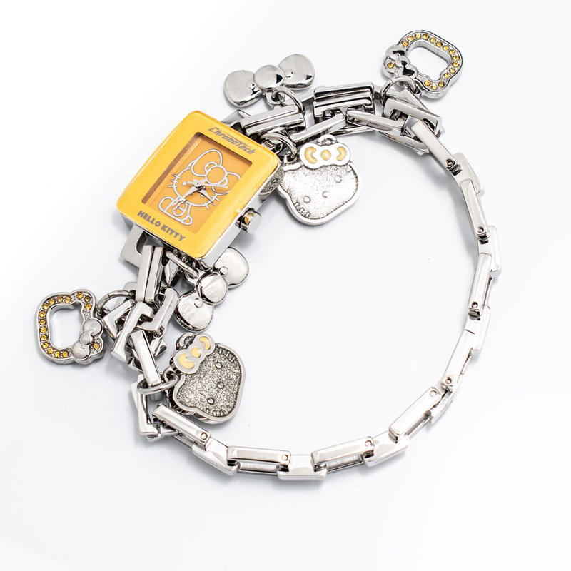 Silver stainless steel dress watch-null