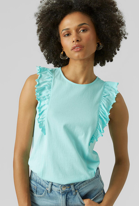Vero moda emily sl frill top image number null