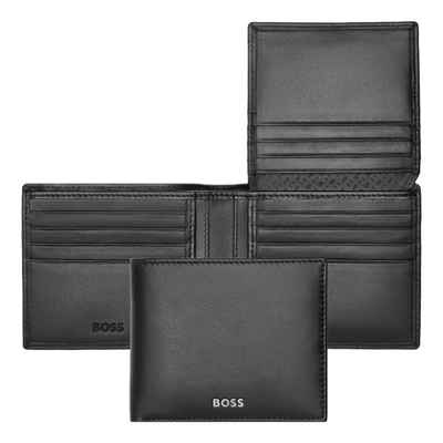 Boss wallet with flap classic smooth black, , medium
