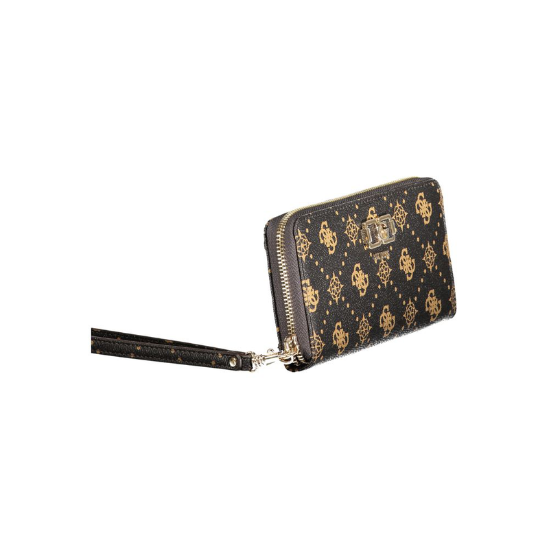 Marrone poliuretano women wallet-null