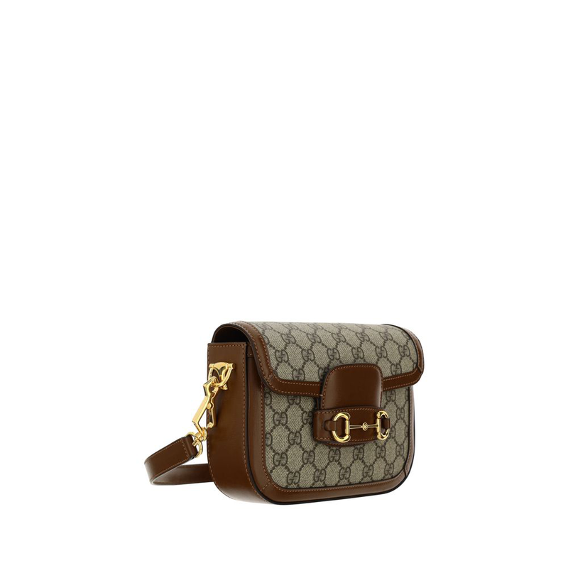 Brown polyethylene shoulder bag-null