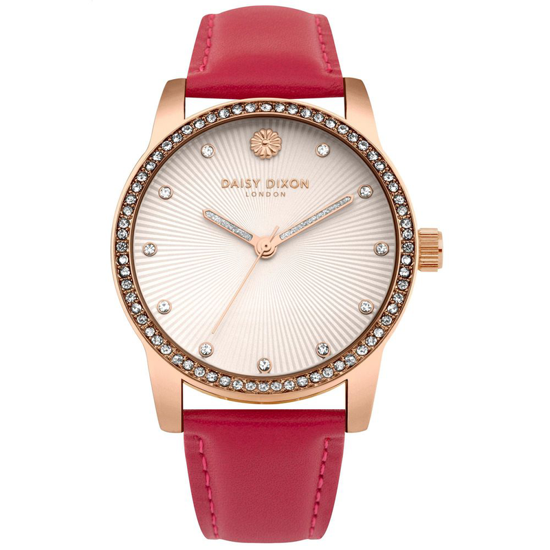 Multicolor leather dress watch-null