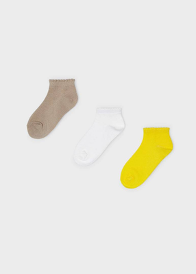 Σετ 3 ζευγαρια καλτσες, Yellow, medium