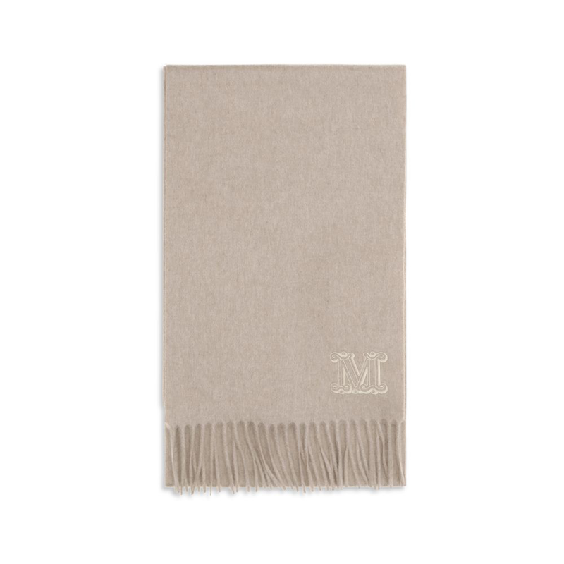 Beige cashmere scarf-null