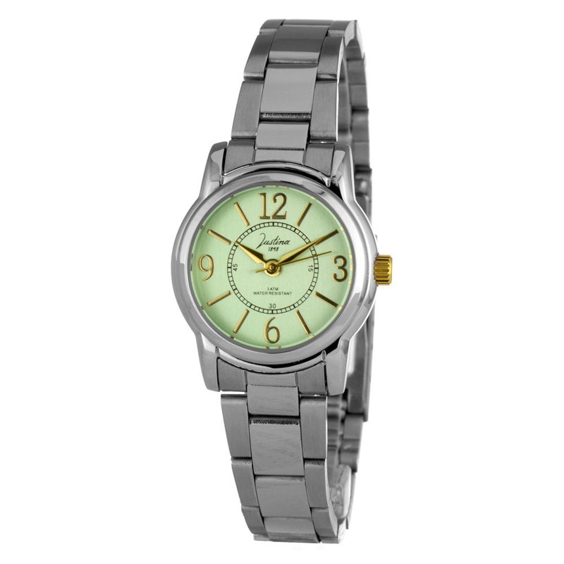 Silver stainless steel dress watch-null