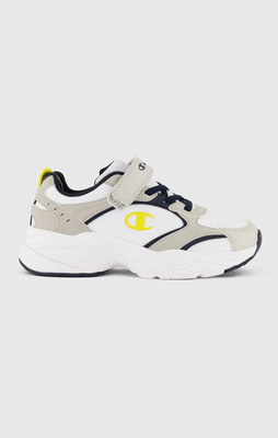 Champion boy's count b ps low cut shoe, White, medium