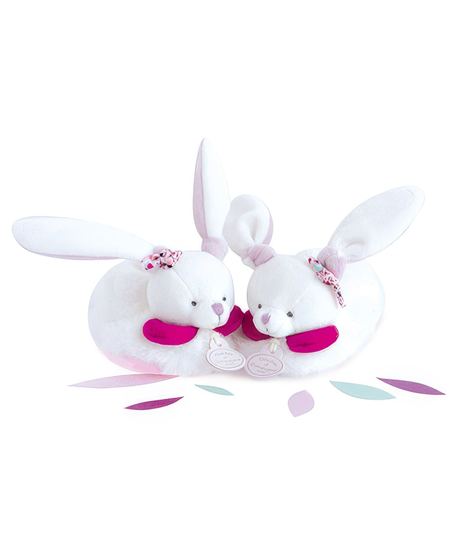 Doudou et compagnie cerise baby slippers with rattles cerise the rabbit image number null