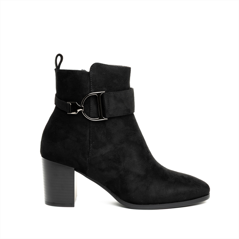 Miss belgini matte medium block heel ankle boots-null