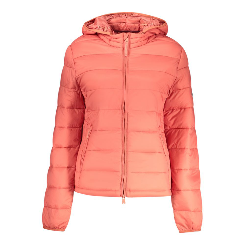 Red polyester women's jacket-null