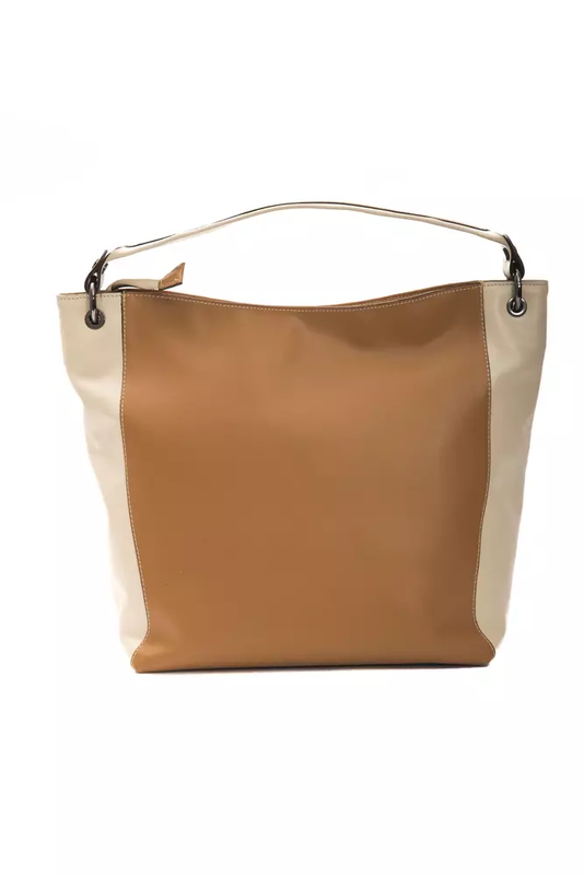 Brown leather women shoulder bag-null