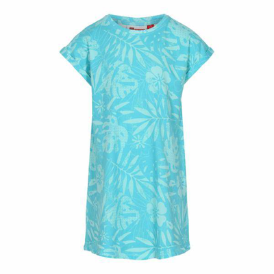 Girls all-over-print 2 dress, Mint, medium