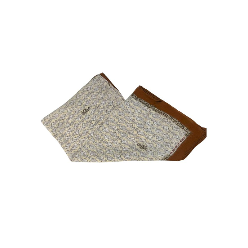 Brown silk women scarf-null