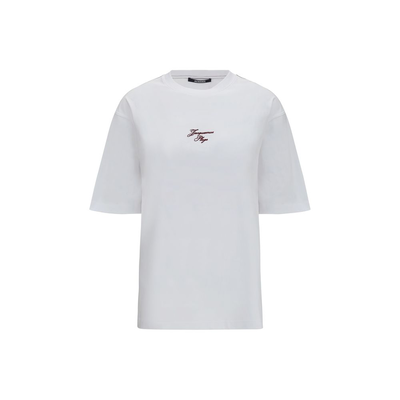 White cotton t-shirt, White, medium