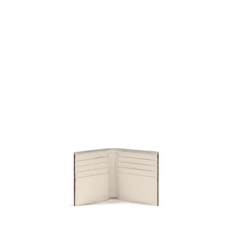 Beige calf leather bos taurus wallet-null