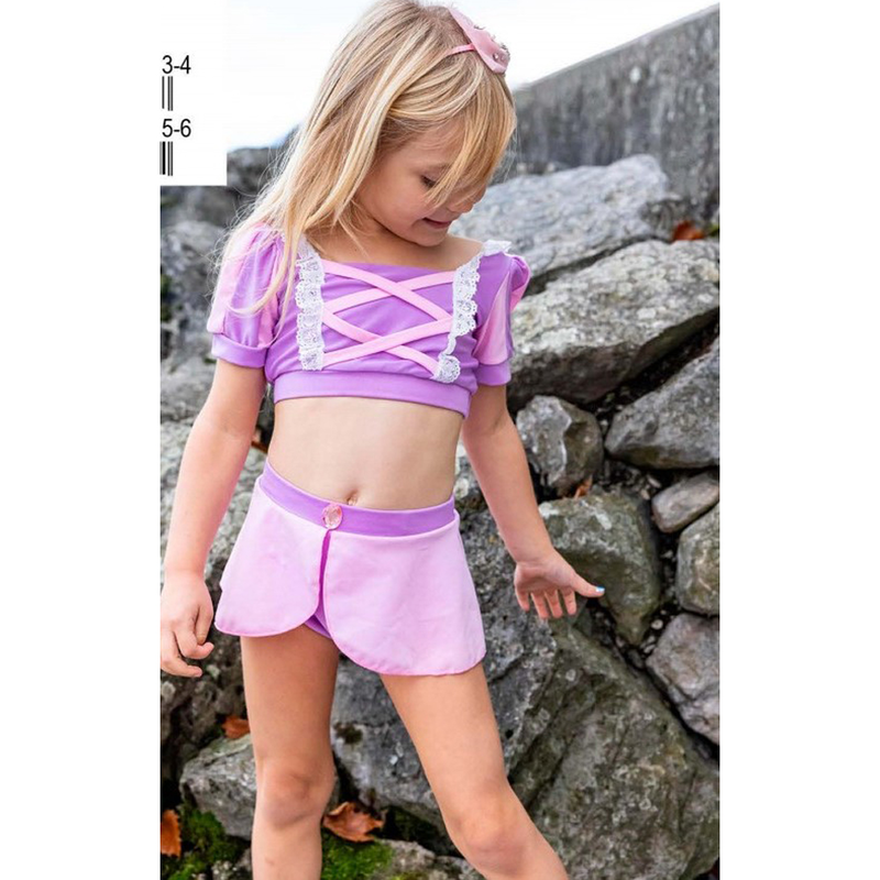 Great pretenders rapunzel swim suit - 2 piece, size us 3-4-null