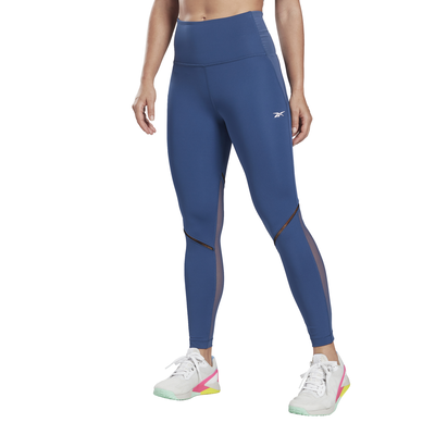 Reebok women ts leather lux perform perforated tight (hb2025, Blue, medium