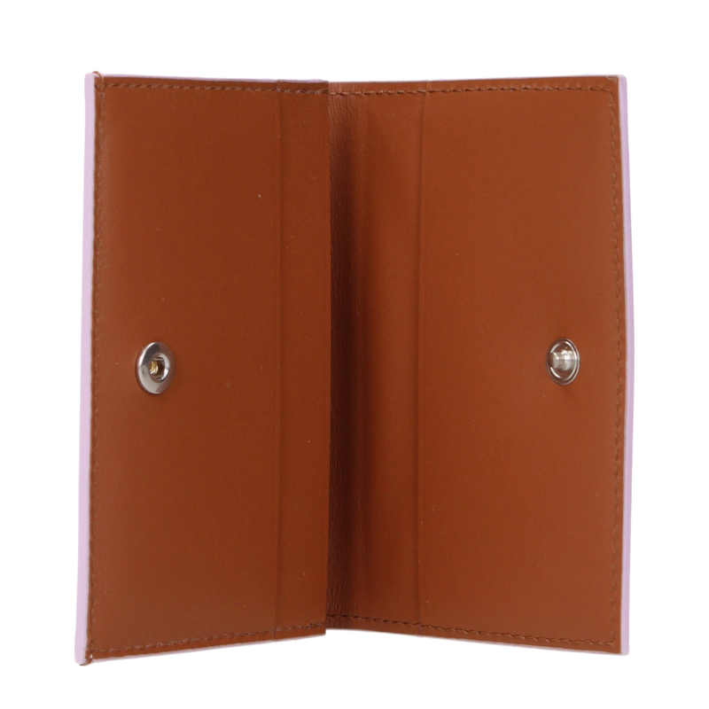 Pink leather cardholder-null