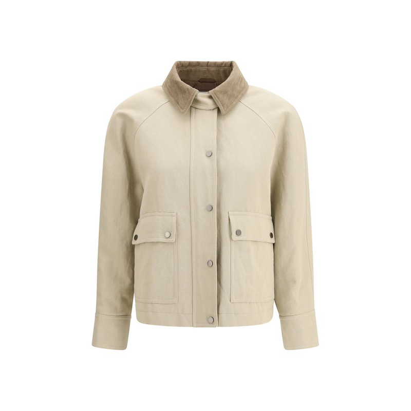 Beige cotton coat-null