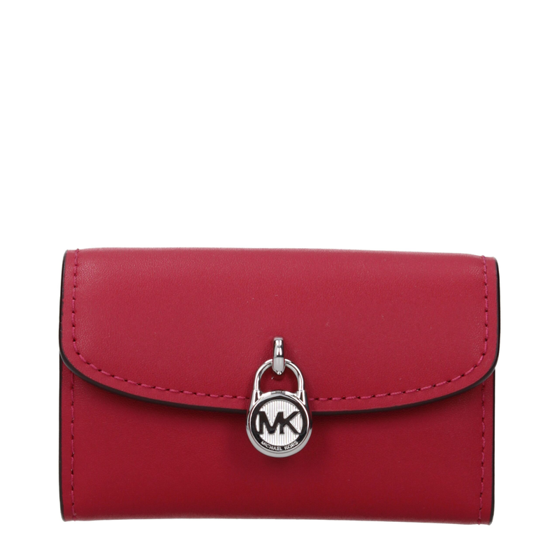 Red leather wallet-null