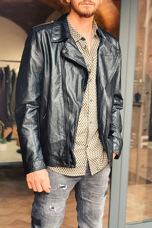 Gianni lupo eco leather jacket-null