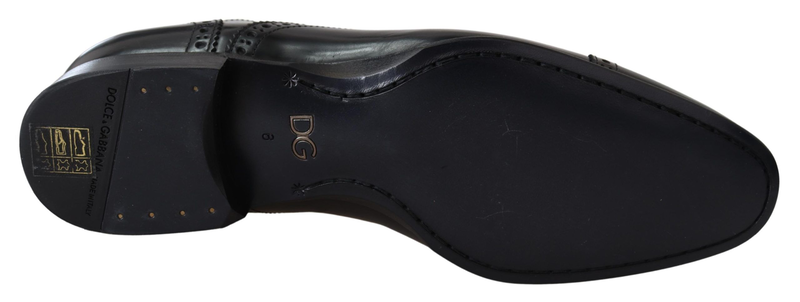 Black leather men derby formal loafers shoes-null
